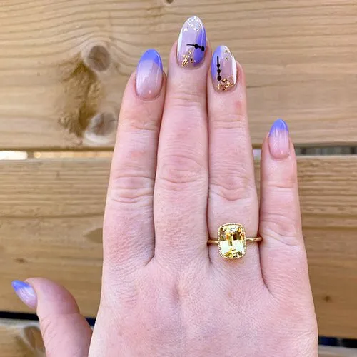 5 CARAT YELLOW SAPPHIRE RING IN 18 KARAT GOLD Penwarden Fine Jewellery Rings
