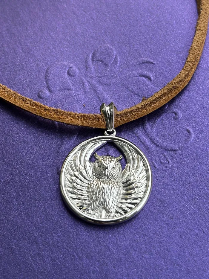 AME Jewellery The Owl Pendant Necklace in Sterling Silver Necklaces
