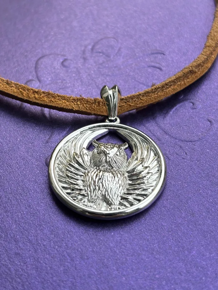 AME Jewellery The Owl Pendant Necklace in Sterling Silver Necklaces