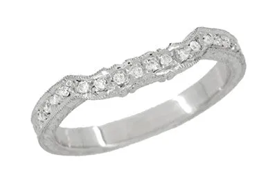 Antique Jewelry Mall Art Deco Loving Hearts Contoured Antique Carved Wheat Diamond Wedding Ring in White Gold Rings Antique Jewelry Mall Art Deco Loving Hearts Contoured Antique Carved Wheat Diamond Wedding Ring in White Gold Rings