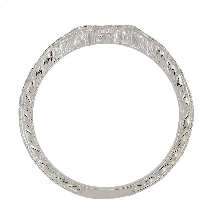 Antique Jewelry Mall Art Deco Loving Hearts Contoured Antique Carved Wheat Diamond Wedding Ring in White Gold Rings Antique Jewelry Mall Art Deco Loving Hearts Contoured Antique Carved Wheat Diamond Wedding Ring in White Gold Rings