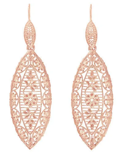 Antique Jewelry Mall Earrings Art Deco Rose Gold Vermeil Dangling Leaf Sterling Silver Filigree Diamond Earrings Antique Jewelry Mall Earrings Art Deco Rose Gold Vermeil Dangling Leaf Sterling Silver Filigree Diamond Earrings