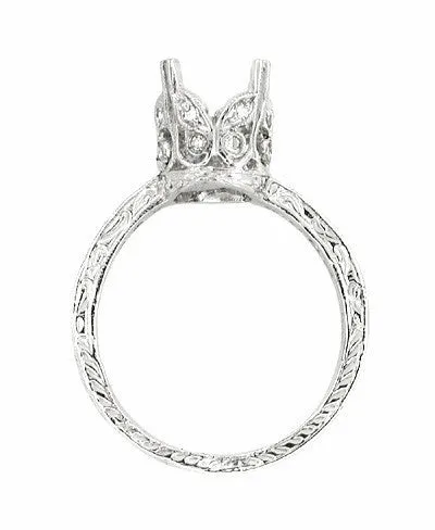 Antique Jewelry Mall Rings Art Deco 1 Carat Platinum and Diamond Filigree Engagement Ring Antique Jewelry Mall Rings Art Deco 1 Carat Platinum and Diamond Filigree Engagement Ring