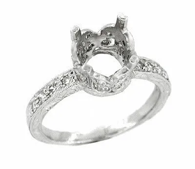 Antique Jewelry Mall Rings Art Deco 1 Carat Platinum and Diamond Filigree Engagement Ring