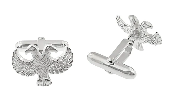 Antique Jewelry Mall Rings Double Headed Eagle Cufflinks in Sterling Silver Antique Jewelry Mall Rings Double Headed Eagle Cufflinks in Sterling Silver