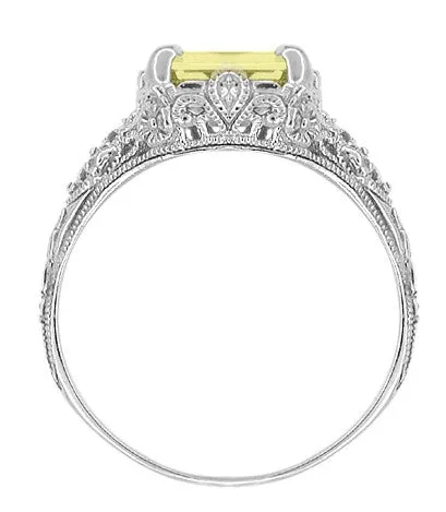 Antique Jewelry Mall Rings Edwardian Filigree Yellow Lemon Quartz Ring in Sterling Silver Antique Jewelry Mall Rings Edwardian Filigree Yellow Lemon Quartz Ring in Sterling Silver