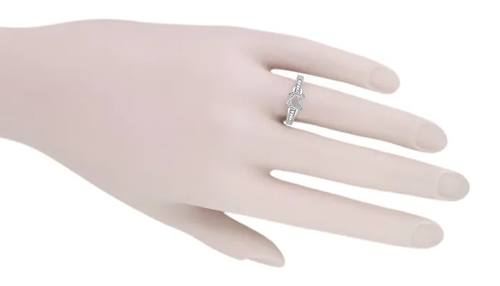 Antique Jewelry Mall Rings X O Kisses 34 Carat Asscher or Round Diamond Engagement Ring Setting in 14 or 18 Karat White Gold Antique Jewelry Mall Rings X O Kisses 34 Carat Asscher or Round Diamond Engagement Ring Setting in 14 or 18 Karat White Gold