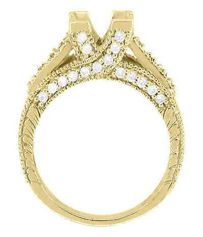 Antique Jewelry Mall X O Kisses Yellow Gold 34 Carat Princess Cut Diamond Engagement Ring Setting Rings Antique Jewelry Mall X O Kisses Yellow Gold 34 Carat Princess Cut Diamond Engagement Ring Setting Rings