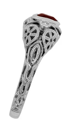 Art Deco Filigree Heart Shaped Almandine Garnet Promise Ring in Sterling Silver Antique Jewelry Mall Rings Art Deco Filigree Heart Shaped Almandine Garnet Promise Ring in Sterling Silver Antique Jewelry Mall Rings
