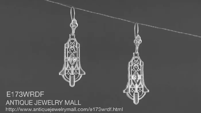 Art Deco Sterling Silver Rose de France Amethyst Dangling Filigree Earrings Antique Jewelry Mall Earrings Art Deco Sterling Silver Rose de France Amethyst Dangling Filigree Earrings Antique Jewelry Mall Earrings