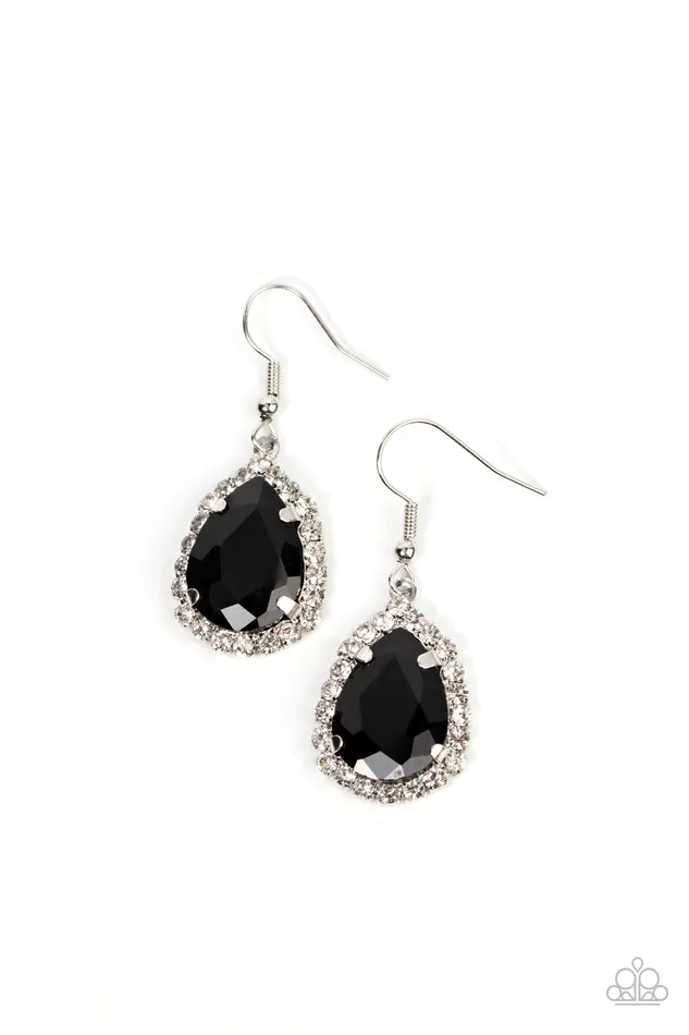 Bippity Boppity BOOM Black Gem Silver Earrings Paparazzi Paparazzi Accessories Earrings Bippity Boppity BOOM Black Gem Silver Earrings Paparazzi Paparazzi Accessories Earrings