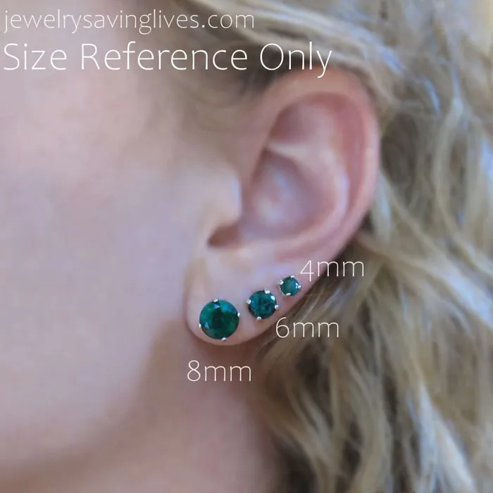 Black Opal Stud Earrings JSL Earrings
