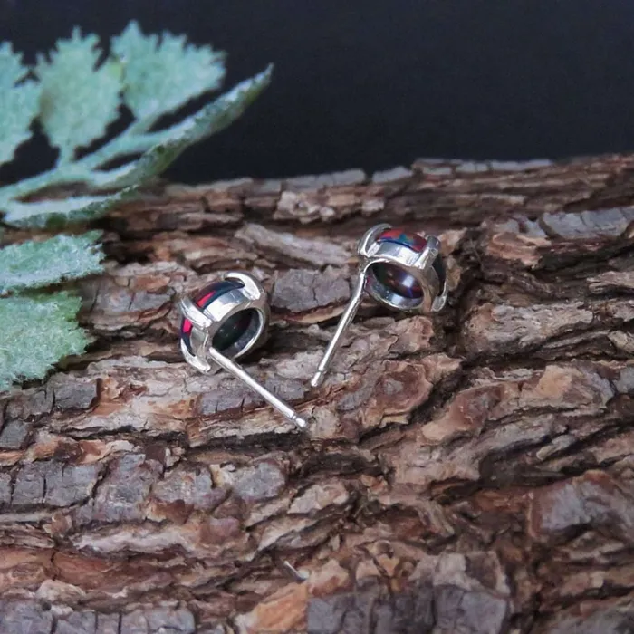 Black Opal Stud Earrings JSL Earrings
