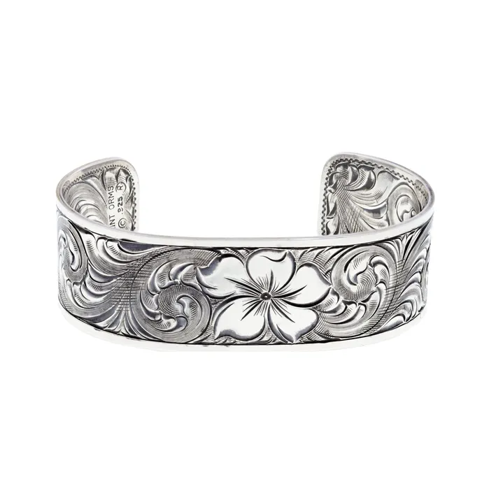 Bracelet 1858 Sterling Floral Scroll Engraved Clint Orms Engravers Silversmiths Bracelets Bracelet 1858 Sterling Floral Scroll Engraved Clint Orms Engravers Silversmiths Bracelets