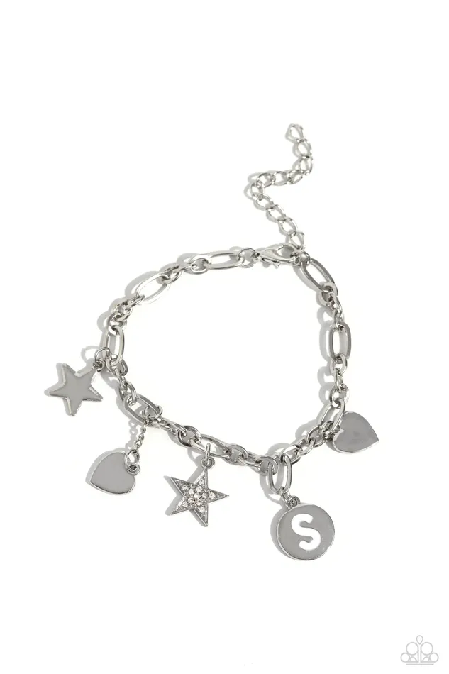 Bracelets Legacy Letters White S Letter Bracelet Paparazzi Paparazzi Accessories Bracelets Legacy Letters White S Letter Bracelet Paparazzi Paparazzi Accessories