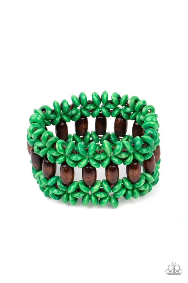 Bracelets Paparazzi Accessories Bali Beach Retreat Green and Brown Wooden Bead Stretchy Bracelet Paparazzi Bracelets Paparazzi Accessories Bali Beach Retreat Green and Brown Wooden Bead Stretchy Bracelet Paparazzi