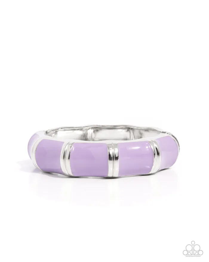 Bracelets Paparazzi Accessories Pearlized Promise Purple and Silver Stretchy Bracelet Paparazzi