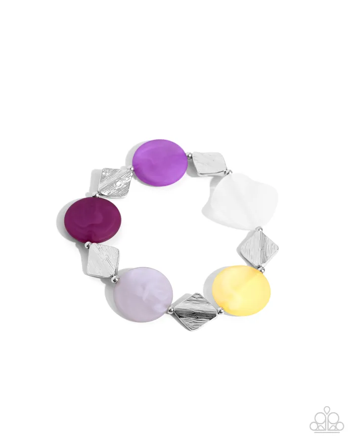 Bracelets Paparazzi Accessories Reflective Ratio Purple Yellow White Silver Bead Stretchy Bracelet Paparazzi Bracelets Paparazzi Accessories Reflective Ratio Purple Yellow White Silver Bead Stretchy Bracelet Paparazzi