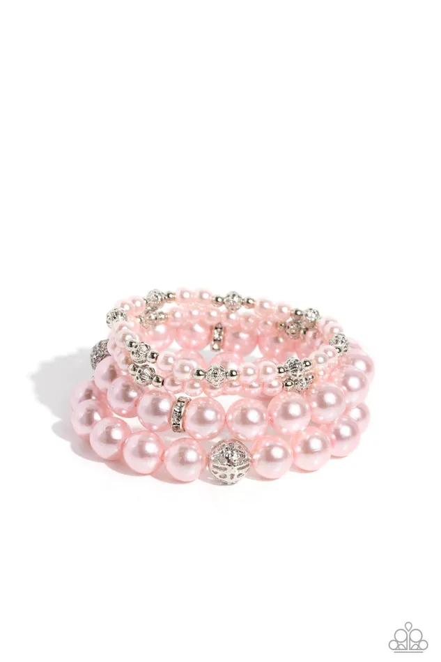 Bracelets Paparazzi Accessories Vastly Vintage Pink Pearl Silver Accent Stretchy Bracelet Paparazzi Bracelets Paparazzi Accessories Vastly Vintage Pink Pearl Silver Accent Stretchy Bracelet Paparazzi