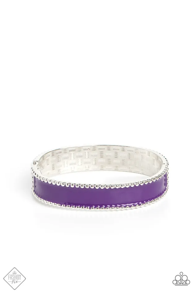 Bracelets Paparazzi Accessories Vintage Vivace Purple Painted Silver Hinged Bracelet Paparazzi Fashion Fix December 2022 Bracelets Paparazzi Accessories Vintage Vivace Purple Painted Silver Hinged Bracelet Paparazzi Fashion Fix December 2022