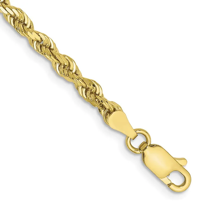 Bracelets Qgold 10k Yellow Gold 335 mm DC Quadruple Rope Bracelet 525 grams Bracelets Qgold 10k Yellow Gold 335 mm DC Quadruple Rope Bracelet 525 grams