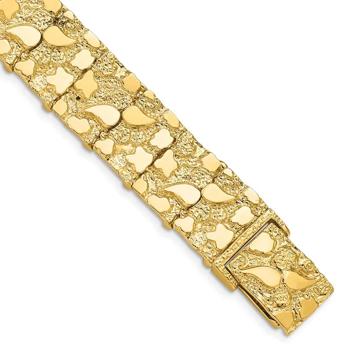 Bracelets Qgold 14k 15mm Nugget Bracelet 3984 grams