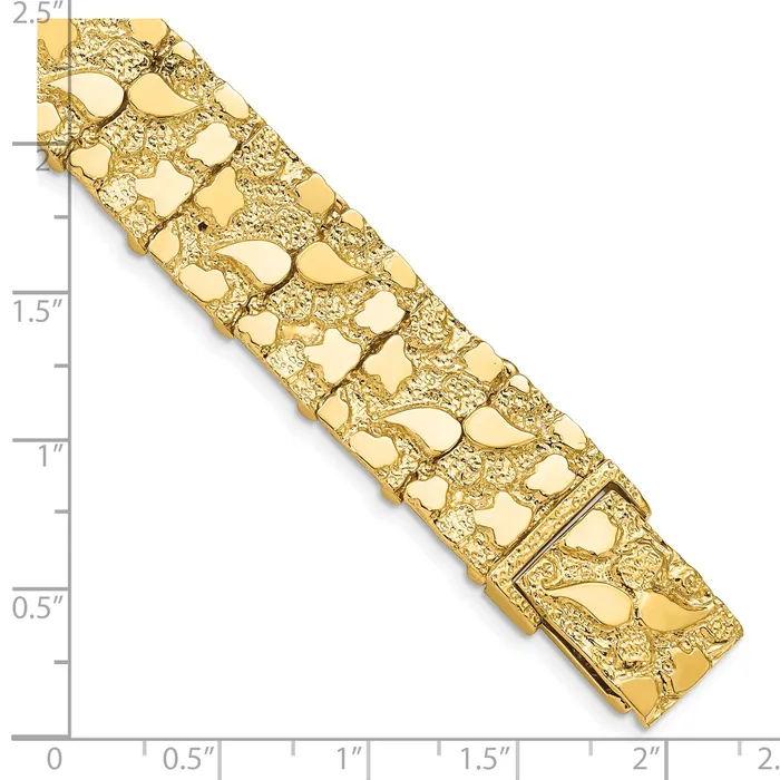 Bracelets Qgold 14k 15mm Nugget Bracelet 3984 grams