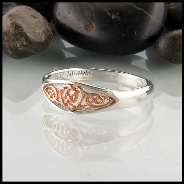 Briannas Heart Ring in Sterling Silver and Gold Walker Metalsmiths Rings