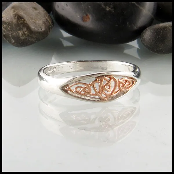 Briannas Heart Ring in Sterling Silver and Gold Walker Metalsmiths Rings
