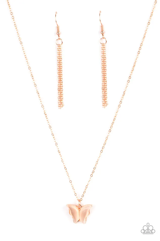 Butterfly Prairies Copper Cats Eye Butterfly Dainty Necklace Paparazzi Paparazzi Accessories Necklaces Butterfly Prairies Copper Cats Eye Butterfly Dainty Necklace Paparazzi Paparazzi Accessories Necklaces