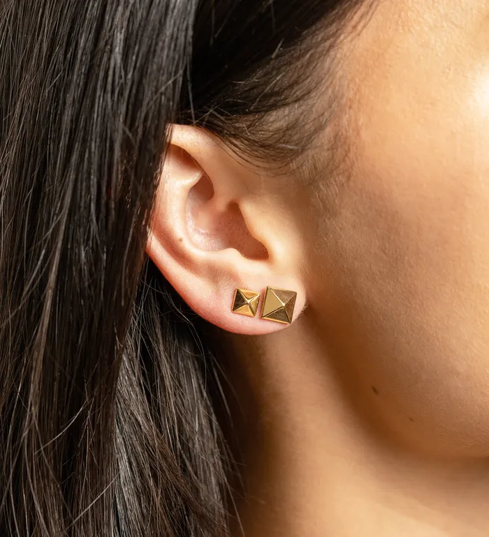 Carla Nancy B Earrings Pyramid Stud Earrings by Carla Nancy B