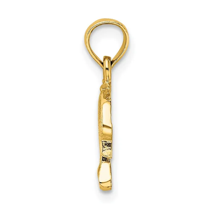 Charm Necklaces 10k Yellow Gold 1235 mm Textured Mini Dolphin Jumping Charm 049 grams Qgold Charm Necklaces 10k Yellow Gold 1235 mm Textured Mini Dolphin Jumping Charm 049 grams Qgold