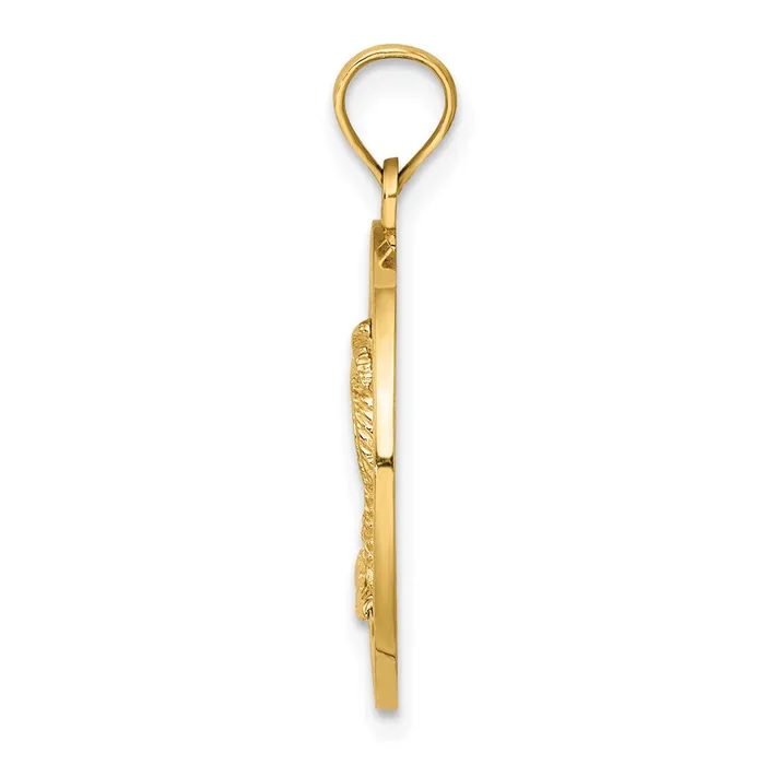 Charm Necklaces 14k Yellow Gold 191 mm FLORIDA wPalm Tree Circle Charm 189 grams Qgold Charm Necklaces 14k Yellow Gold 191 mm FLORIDA wPalm Tree Circle Charm 189 grams Qgold