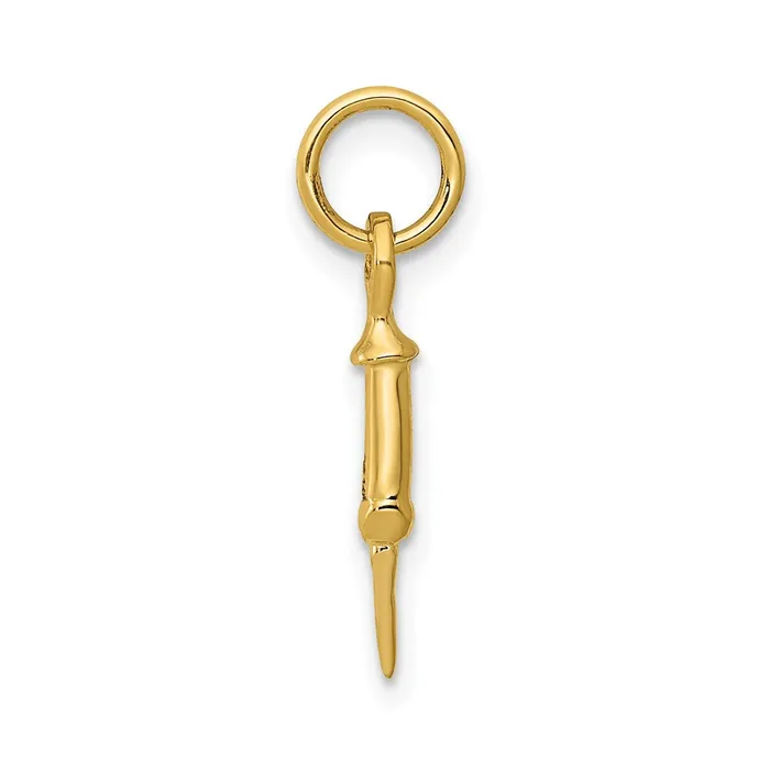 Charm Necklaces 14k Yellow Gold 5 mm Doctors Syringe Charm 042 grams Qgold Charm Necklaces 14k Yellow Gold 5 mm Doctors Syringe Charm 042 grams Qgold