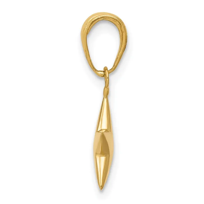 Charm Necklaces Qgold 10k Yellow Gold 11 mm Small Polished 3D Star Charm 081 grams Charm Necklaces Qgold 10k Yellow Gold 11 mm Small Polished 3D Star Charm 081 grams