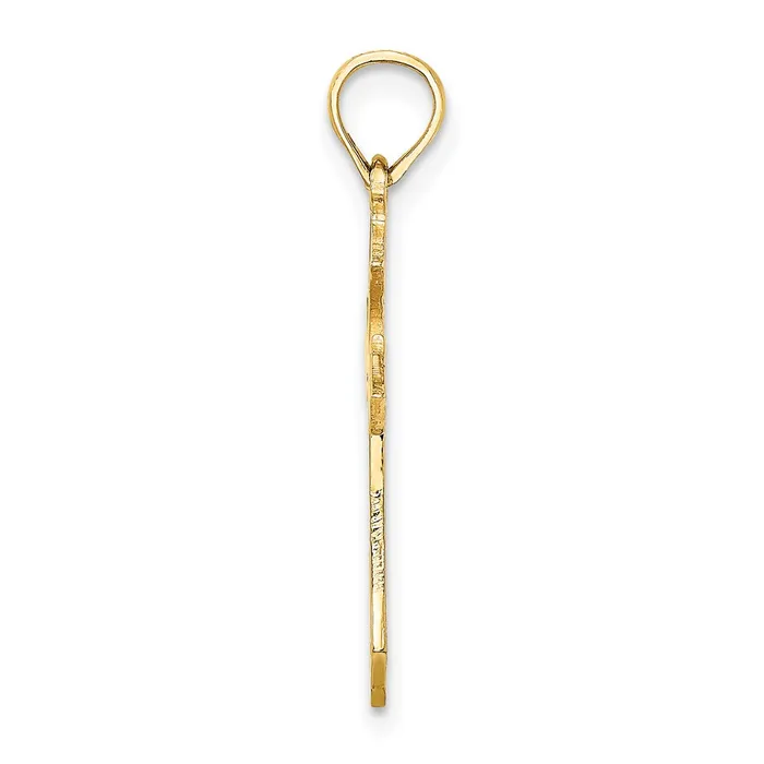 Charm Necklaces Qgold 10k Yellow Gold 14 mm Filigree Cross Charm 056 grams Charm Necklaces Qgold 10k Yellow Gold 14 mm Filigree Cross Charm 056 grams