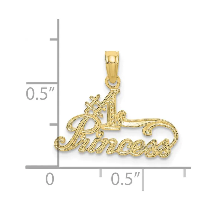 Charm Necklaces Qgold 10k Yellow Gold 197 mm 1 PRINCESS Charm 057 grams Charm Necklaces Qgold 10k Yellow Gold 197 mm 1 PRINCESS Charm 057 grams