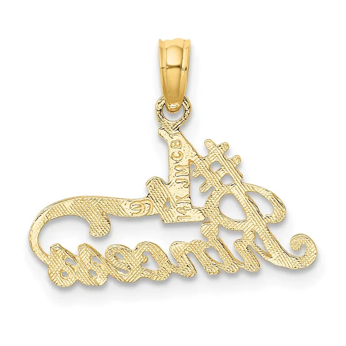 Charm Necklaces Qgold 10k Yellow Gold 197 mm 1 PRINCESS Charm 057 grams Charm Necklaces Qgold 10k Yellow Gold 197 mm 1 PRINCESS Charm 057 grams