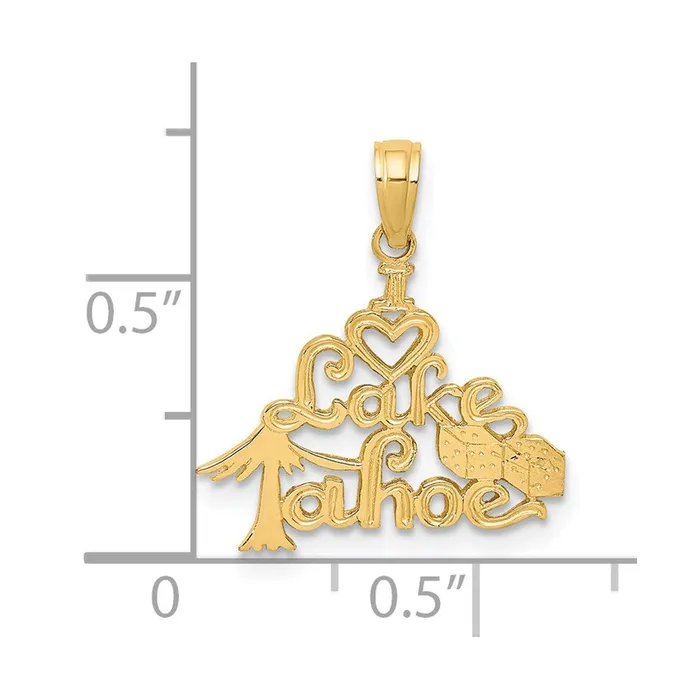 Charm Necklaces Qgold 14k Yellow Gold 175 mm Polished I HEART LAKE TAHOE Charm 055 grams Charm Necklaces Qgold 14k Yellow Gold 175 mm Polished I HEART LAKE TAHOE Charm 055 grams