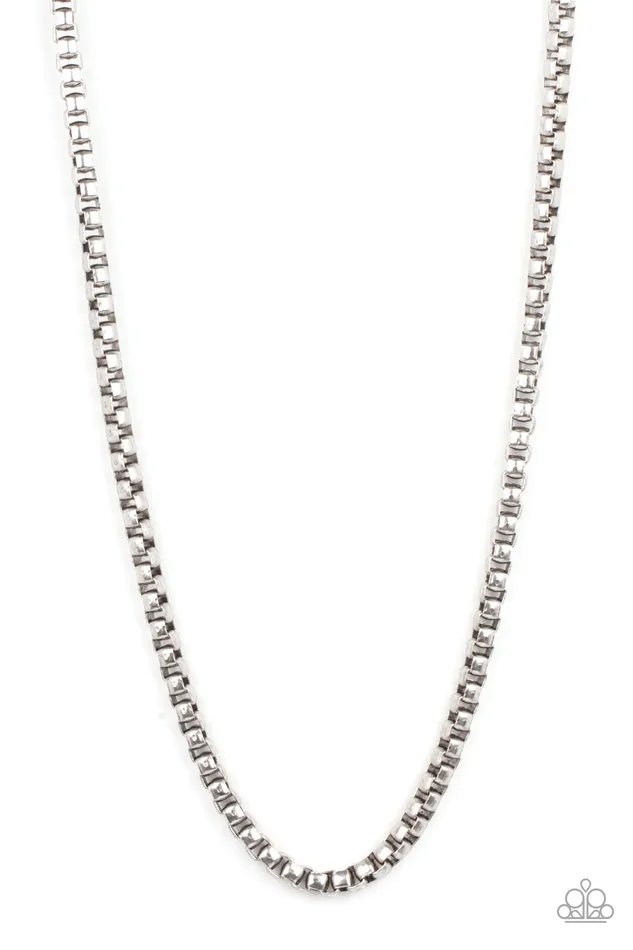 Combat Zone Silver Box Chain Urban Necklace Paparazzi Paparazzi Accessories Necklaces Combat Zone Silver Box Chain Urban Necklace Paparazzi Paparazzi Accessories Necklaces