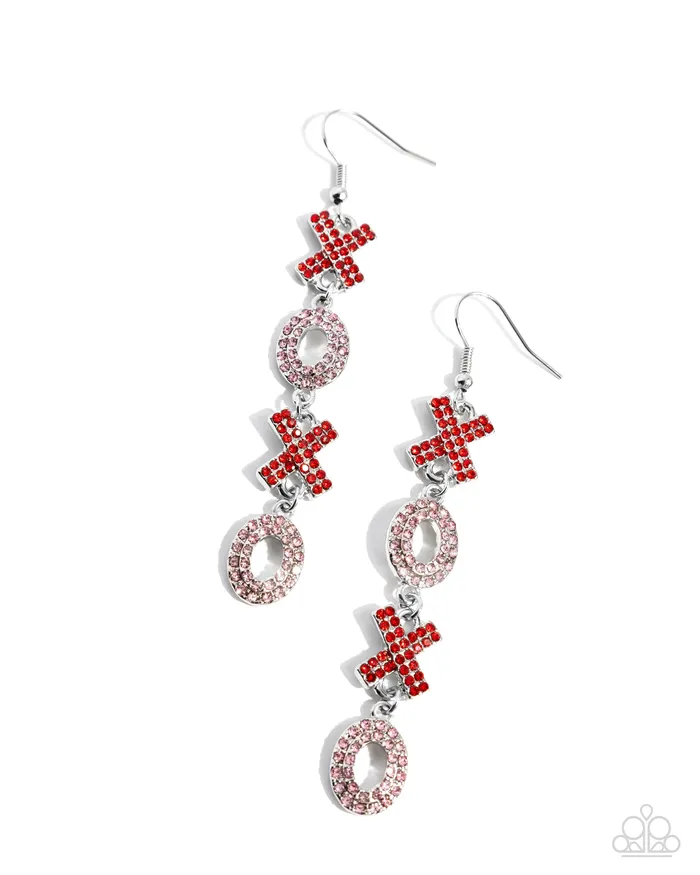 Complete Look Courting Change Bracelet and XOXO Stream Red Pink White Valentines 2Piece Set Paparazzi Paparazzi Accessories Bracelets