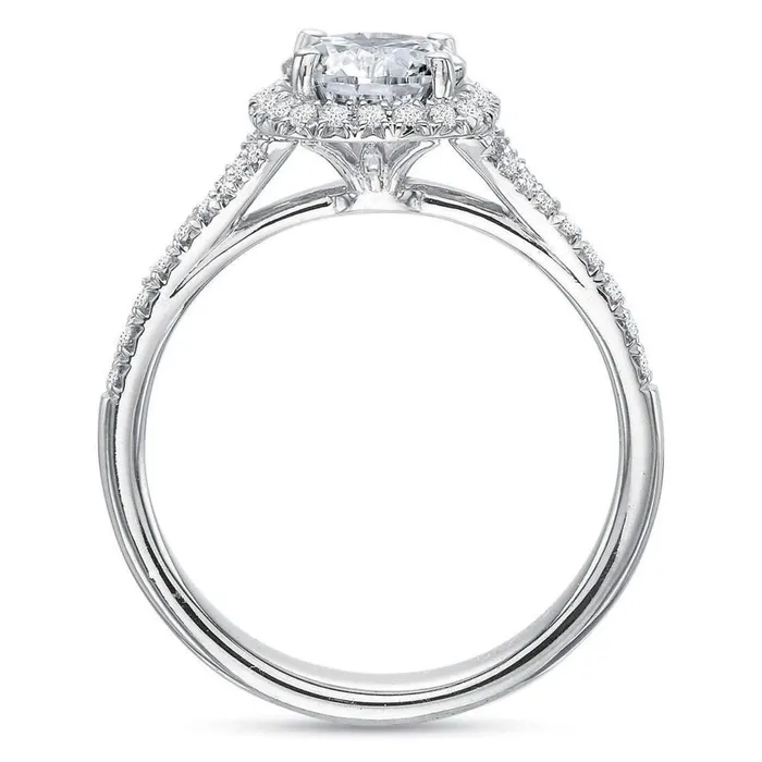 CushionHalo Engagement Ring Precision Set Rings