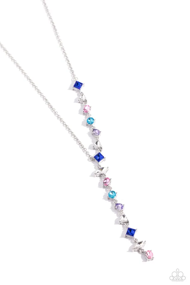Diagonal Daydream Multi Color Gem Silver Y Short Necklace Paparazzi Paparazzi Accessories Necklaces Diagonal Daydream Multi Color Gem Silver Y Short Necklace Paparazzi Paparazzi Accessories Necklaces