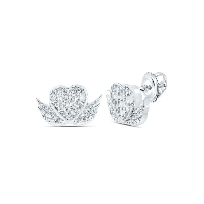 Earrings 10Kt Gold 13CtwDia P1 Gift Wings Heart Earring GND