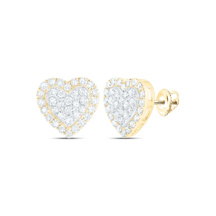 Earrings 10Kt Yellow Gold 12CtwDia Nk Heart Earring 128 grams GND