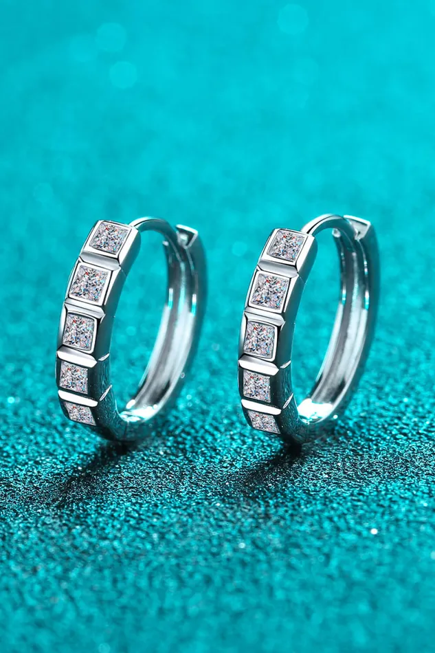 Earrings Always Chic Sterling Silver Moissanite Huggie Earrings Trendsi