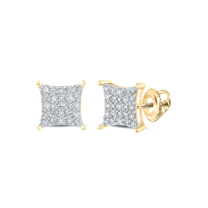 Earrings GND 14CtwDia Cn Kite Square Earring 113 grams