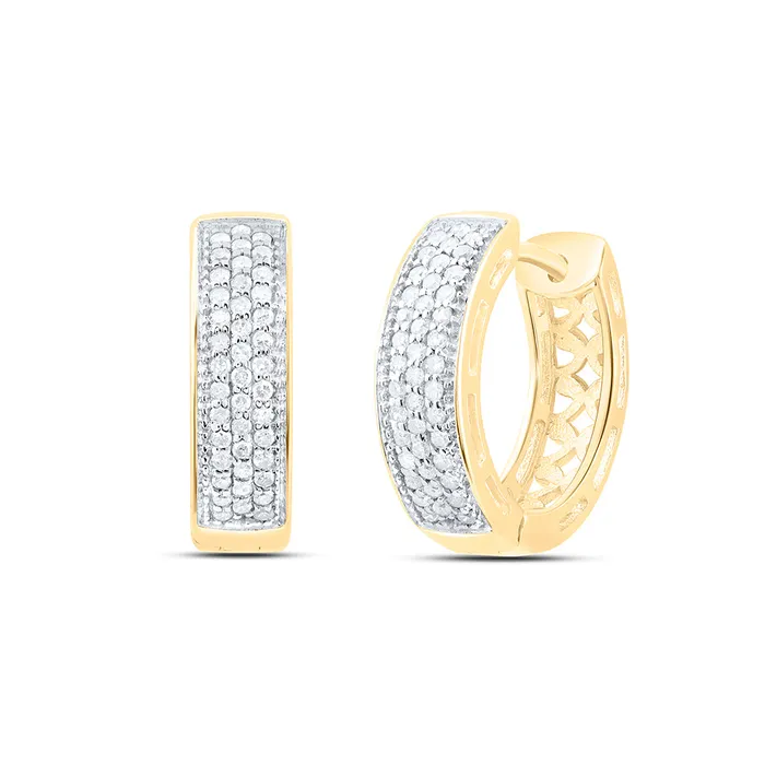 Earrings GND 10Kt Gold 13CtwDia P1 Gift Hoop Earring