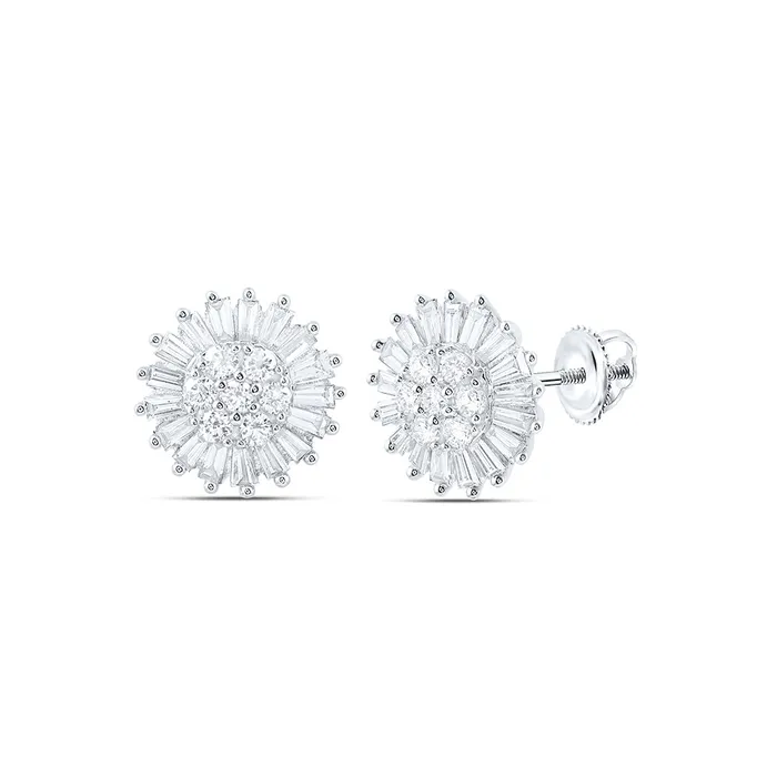 Earrings GND 14Kt White Gold 58CtwDia Nke Fashion Round Earring 38 grams Earrings GND 14Kt White Gold 58CtwDia Nke Fashion Round Earring 38 grams