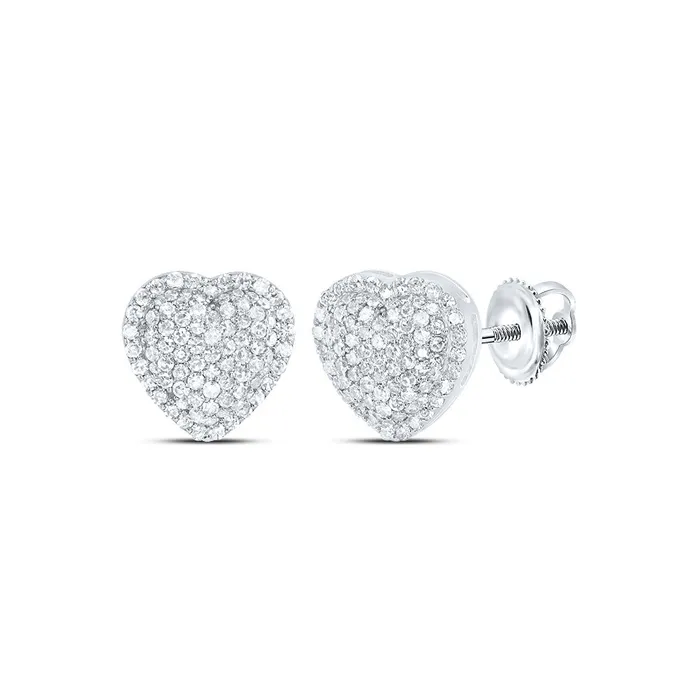 Earrings GND 58CtwNat Dia Nk Heart Fashion Stud Earring